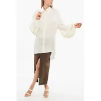 Imbracaminte Dama pagina 408 - Bluze Khaite Asymmetrical Cut Oversized Blouse Beige Femei (BM 18775570) - B-mall.ro