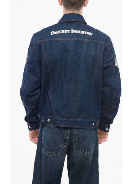 Geci de blugi PACCBET Visible Stitching Double Breast Pockets Denim Jacket Blue Barbati (BM 18775684) 2