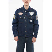 Geci de blugi Visible Stitching Double Breast Pockets Denim Jacket Barbati