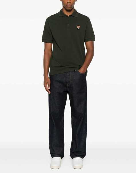 Tricouri Polo Kenzo Polo Shirt With Happy Tiger Embroidery BROWN Barbati (BM 18775870) 2