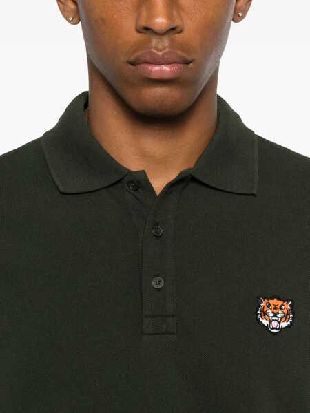 Tricouri Polo Kenzo Polo Shirt With Happy Tiger Embroidery BROWN Barbati (BM 18775870) 4