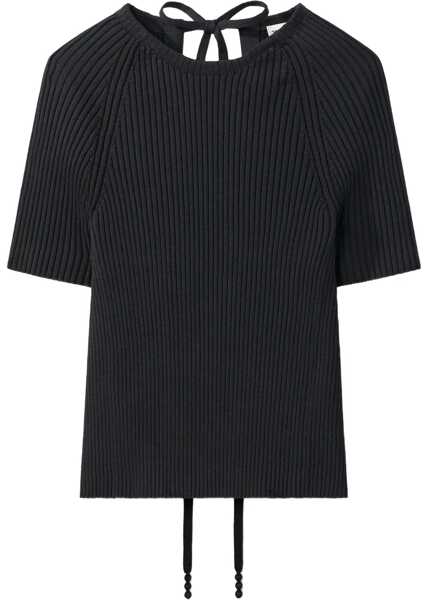 Pulovere casual Tory Burch Ribbed Cotton Pullover BLACK Femei (BM 18775888) 1