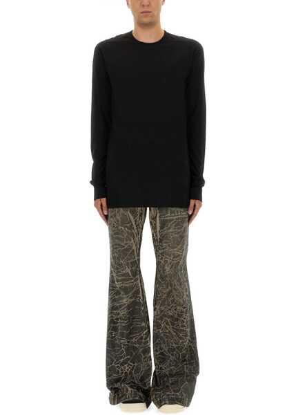 Tricouri Rick Owens Long-Sleeved T-Shirt BLACK Barbati (BM 18775948) 3