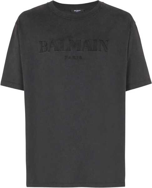 Tricouri Balmain T-Shirt With Logo Embroidery GREY Barbati (BM 18776023) 1