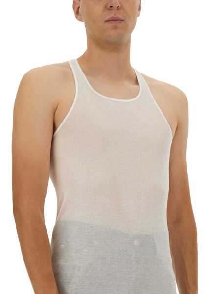 Tricouri Rick Owens Cotton Tops. WHITE Barbati (BM 18776047) 4