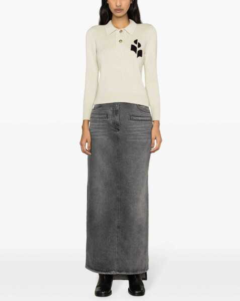 Tricouri Polo ISABEL MARANT ETOILE Polo Shirt With Logo BEIGE Femei (BM 18776053) 2