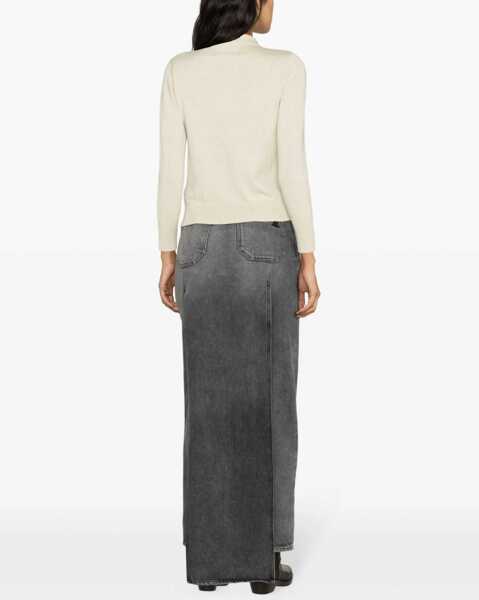 Tricouri Polo ISABEL MARANT ETOILE Polo Shirt With Logo BEIGE Femei (BM 18776053) 4