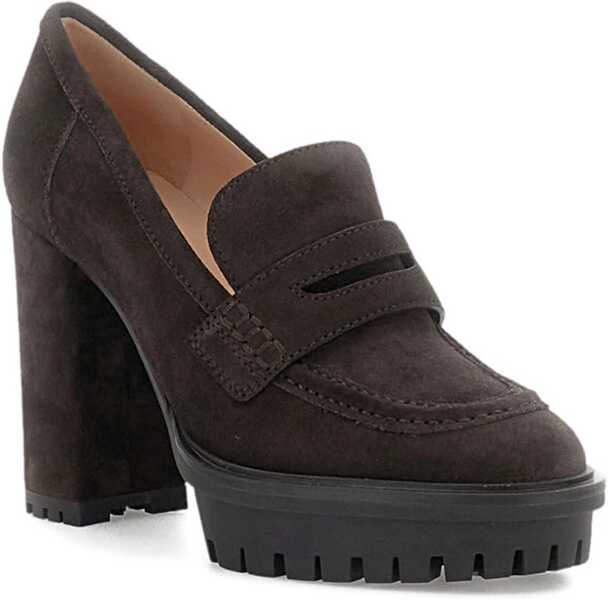 Pantofi cu toc Gianvito Rossi Rouen Loafer BROWN Femei (BM 18776170) 2