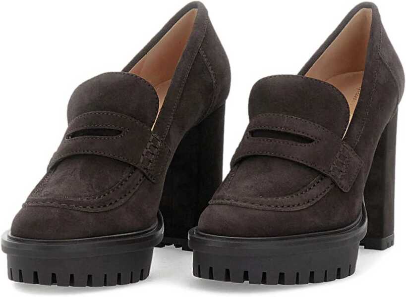 Pantofi cu toc Gianvito Rossi Rouen Loafer BROWN Femei (BM 18776170) 3