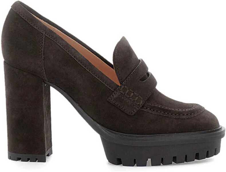 Pantofi cu toc Gianvito Rossi Rouen Loafer BROWN Femei (BM 18776170) 1