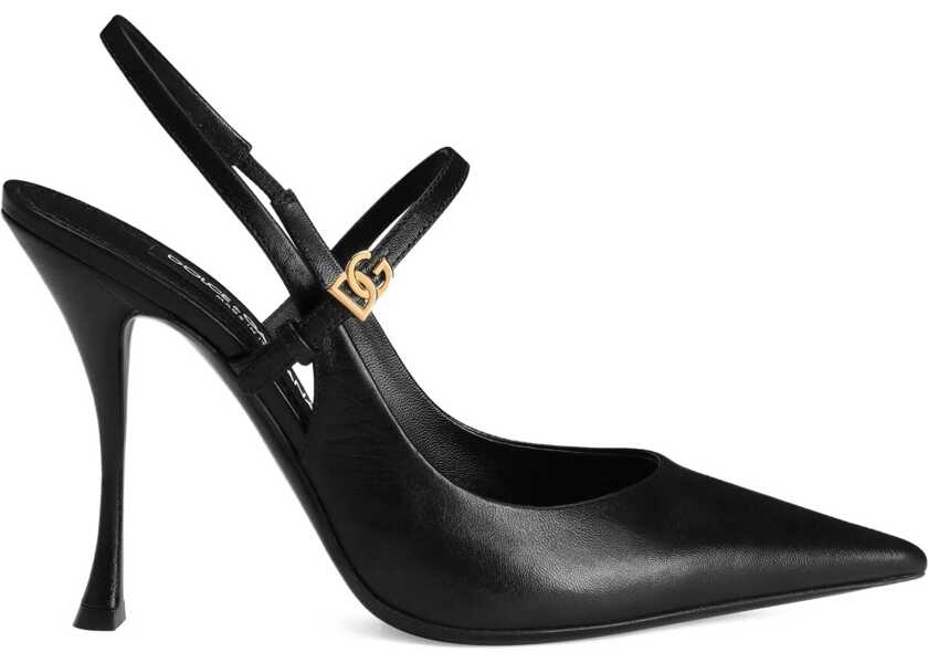 Pantofi cu toc Dolce & Gabbana Leather Slingback Pumps BLACK Femei (BM 18776182) 1
