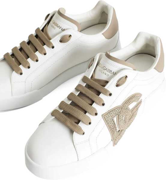 Sneakers Dolce & Gabbana Portofino Light Strobel Sneakers WHITE Femei (BM 18776185) 4