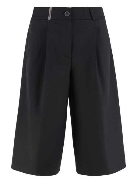 Pantaloni casual Peserico Peserico Virgin Wool Blend Bermuda-Shorts Black Femei (BM 18778077) 1
