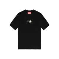 Topuri Diesel Black Diesel Fitted Top With Front Logo Femei