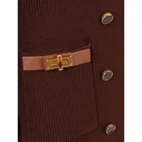Rochii Elisabetta Franchi Dama - Rochii Elisabetta Franchi Elisabetta Franchi Midi Dress BROWN Femei (BM 18778233) - B-mall.ro