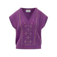 Geci Des_Phemmes Des Phemmes Lilac Vest With Jewel Detailing Femei