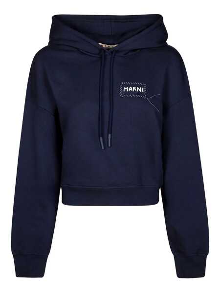 Bluze de trening Marni Marni Marni Hoodie In Blue Cotton BLUE Femei (BM 18779124) 1