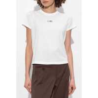 Tricouri MM6 Maison Margiela Dama - Tricouri MM6 Maison Margiela MM6 Maison Margiela Logo T-Shirt WHITE Femei (BM 18780312) - B-mall.ro