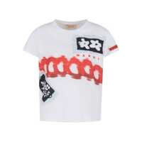 Tricouri Marni Marni White T-Shirt With Print Femei