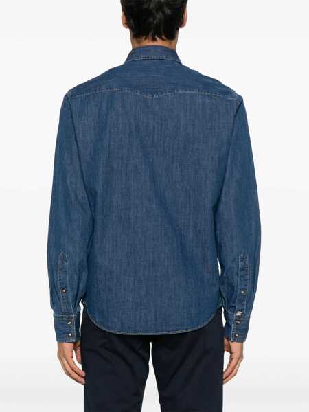 Camasi casual Jacob Cohen WESTERN SHIRT Blue Barbati (BM 18780735) 4
