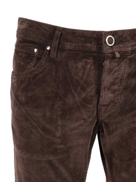 Blugi drepti Jacob Cohen 5 POCKETS SLIM FIT PANTS Brown Barbati (BM 18780738) 3