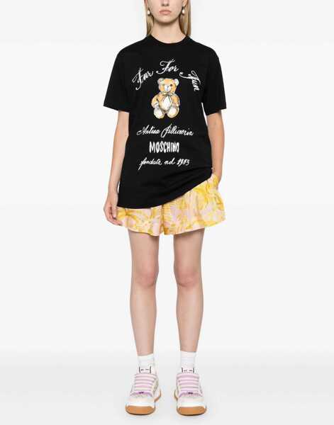Tricouri Moschino T-Shirt With Logo BLACK Femei (BM 18780826) 2