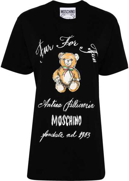 Tricouri Moschino T-Shirt With Logo BLACK Femei (BM 18780826) 1