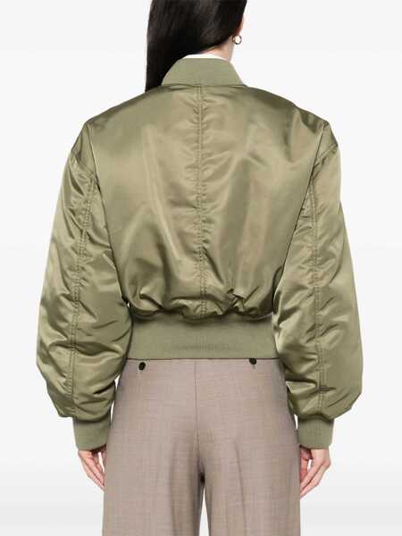 Bomber jacket Saint Laurent Nylon Bomber Jacket GREEN Femei (BM 18780844) 4