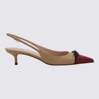 Pantofi cu toc Valentino Garavani Cream Leather Pumps Femei