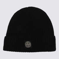 Sepci Stone Island Black Wool Hat Barbati