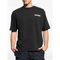Tricouri DSQUARED2 pentru Barbati - Tricouri DSQUARED2 Black T-Shirt With Logo On The Front In Cotton Man Black Barbati (BM 18784725) - B-mall.ro