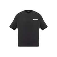Tricouri Black T-Shirt With Logo On The Front In Cotton Man Barbati