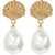 Self-Portrait Shell Earrings GOLD