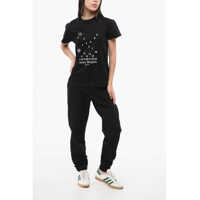Tricouri Maison Margiela Dama - Tricouri Maison Margiela Mm1 Mm10 Cotton Crew-Neck T-Shirt With Contrasting Monogram Black Femei (BM 18786817) - B-mall.ro