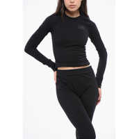 Tricouri Mm6 Salomon Sport Crew-Neck T-Shirt With Embossed Ton On Ton Femei