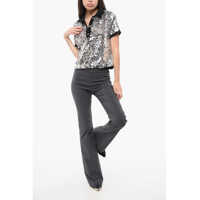 Imbracaminte Dama pagina 389 - Tricouri Polo Pinko Sequined Pupazzo 4 Buttons Polo Silver Femei (BM 18786850) - B-mall.ro