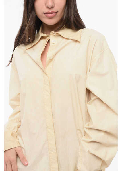 Camasi casual QUIRA Cotton Oversized Casual Shirt With Hidden Closure Beige Femei (BM 18786859) 3