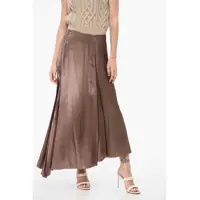 Fuste lungi Satin Flared Skirt Femei