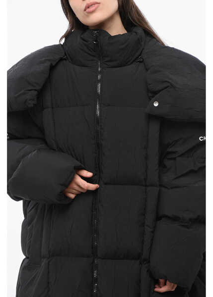 Geci de iarna Maison Margiela Mm6 Quilted Maxi Down Jacket With Removable Hood Black Femei (BM 18786877) 3