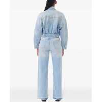 Geci de blugi Dama - Geci de blugi Ganni Cropped Denim Jacket With Double Breast Pockets Blue Femei (BM 18786895) - B-mall.ro