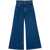 Marni Wide Leg Jeans With Leather Logo Blue