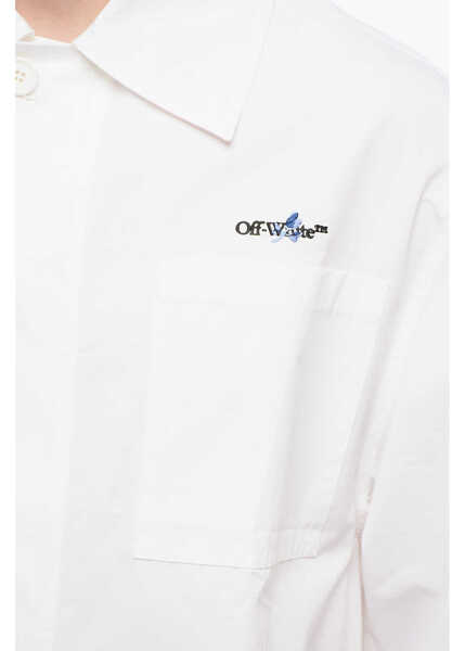 Camasi casual Off-White Boxy Fit Cotton Short Sleeved Shirt White Barbati (BM 18786919) 3