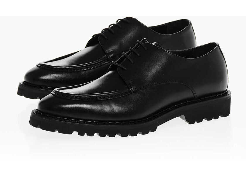 Pantofi Oxford CORNELIANI Leather Derby Shoes With Tank Sole Black Barbati (BM 18786920) 1