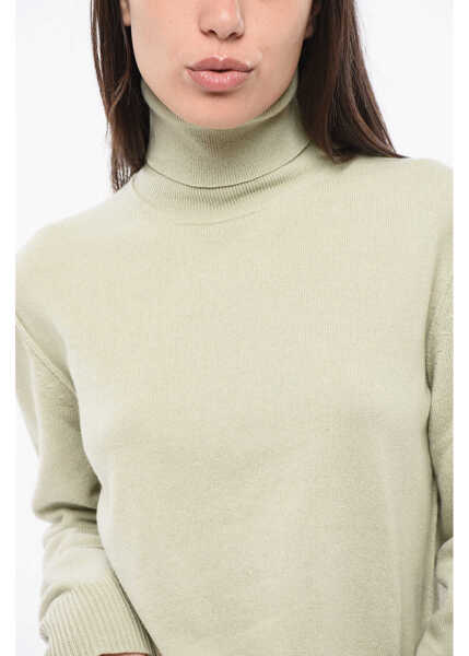 Pulovere Maison Margiela Mm4 Mm14 Solid Color Cashmere Turtleneck Sweater Green Femei (BM 18787018) 3