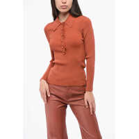 Tricouri Polo ZIMMERMANN Ribbed Sweater With Polo Neck