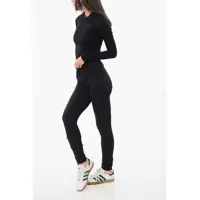 Colanti Dama - Colanti Maison Margiela Mm6 Salomon Nylon Leggings With Embossed Ton On Ton Details Black Femei (BM 18787075) - B-mall.ro