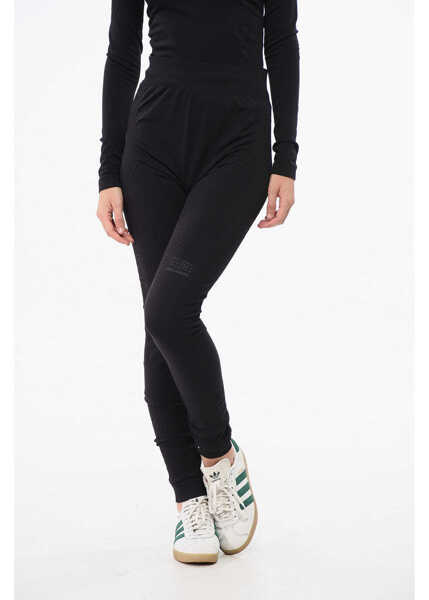 Colanti Maison Margiela Mm6 Salomon Nylon Leggings With Embossed Ton On Ton Details Black Femei (BM 18787075) 1