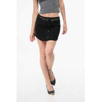 Fuste scurte Fabric O-Malvy Miniskirt With Sheer Details Femei