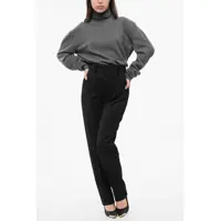 Pantaloni casual Maison Margiela Dama - Pantaloni casual Maison Margiela Mm0 High Waist Wool Pants Black Femei (BM 18787087) - B-mall.ro