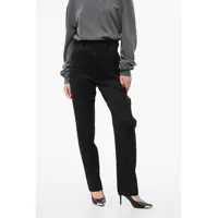 Pantaloni casual Mm0 High Waist Wool Pants Femei
